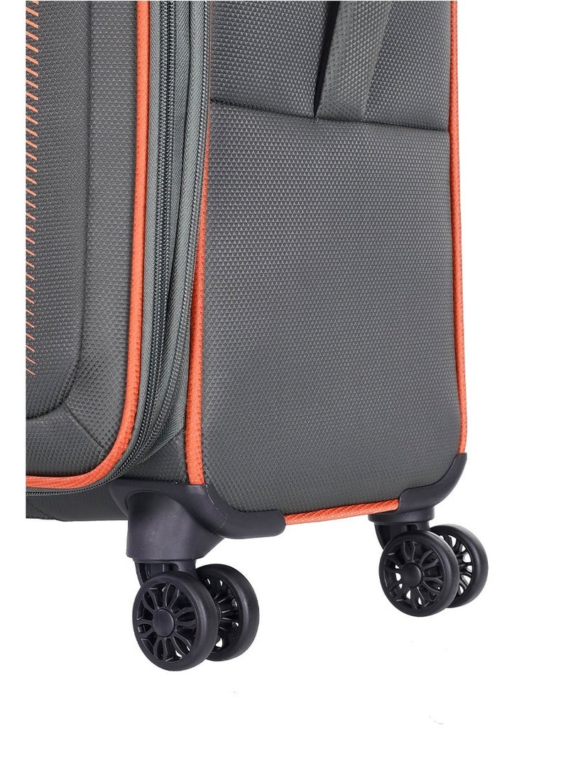 AMERICAN TOURISTER Dashway Suitcase, Check-In Size 82 cm / 31 inch, 4 Wheels, Soft Top, Polyester, Puffin Orange / Grey|TSA Lock|Expandable|Inner Mesh Zippered Pocket|DuoSaf™ Security Zipper|Front Storage - 3 Years International Warranty - Image 4